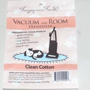 Fragrance Fresh Clean Cotton scent  Carpet & Vacuum Freshener small pouch